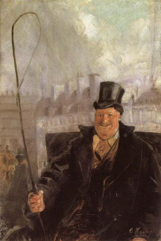 Christian Krohg Paris Hackney Cab Driver oil painting picture